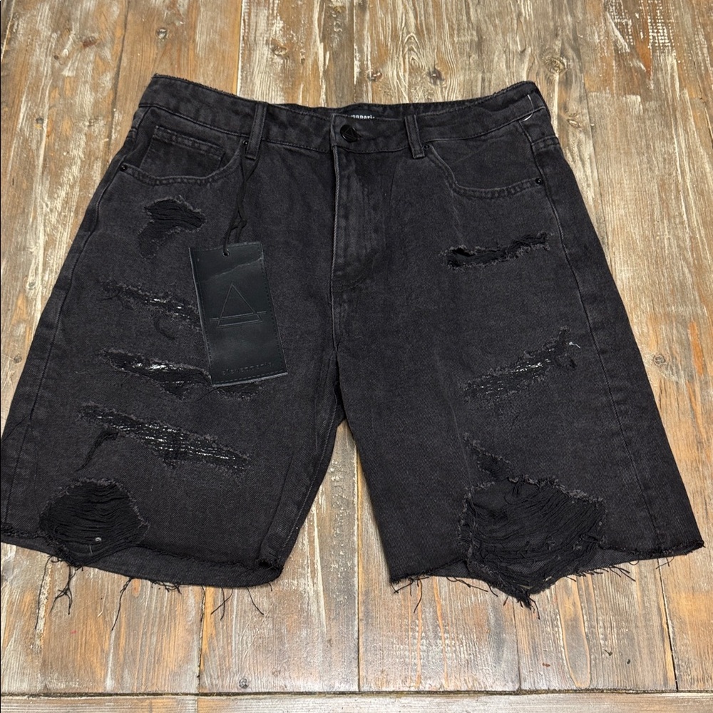 Eleven Paris Charcoal Denim Shorts